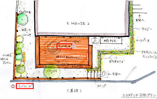 市川市・松戸市・浦安市の庭・雑草対策ならグリーンパトロール市川店 ウッドデッキで雑草のない庭に